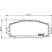 Колодки тормозные дисковые, передние, LEXUS/TOYOTA ES , NX , RX , KLUGER , RAV 4 III , RAV 4 IV , SIENNA <b>NISSHINBO NP1128</b>