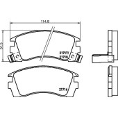 Колодки тормозные дисковые, передние, NISSAN/SUBARU CHERRY III, EXA, S-CARGO Box, SUNNY I-II <b>NISSHINBO NP2023</b>