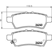 Колодки тормозные дисковые, задние, INFINITI/MITSUBISHI/NISSAN EX, FX, G, M , M35, M45, Q60, Q70 , PROUDIA/DIGNITY , CEDRIC X , FUGA II , MURANO I-II , NP300 <b>NISSHINBO NP2028</b>