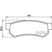 Колодки тормозные дисковые, задние, CHEVROLET/DAEWOO MATIZ , SPARK, SPARK, LANOS , LANOS Saloon , MATIZ, MATIZ , MATIZ Box <b>NISSHINBO NP6040</b>