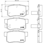 Колодки тормозные дисковые, задние, HONDA ACCORD IV-VI/CIVIC VI-IX/ELEMENT/INSIGHT/INTEGRA/LEGEND I-IV/ODYSSEY/PRELUDE IV-V/STEPWGN/STREAM, SUZUKI SWIFT III/JIMNY/KIZASHI <b>NISSHINBO NP8008</b>