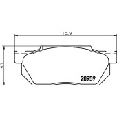 Колодки тормозные дисковые, передние, HYUNDAI, KIA ix55, SORENTO III <b>NISSHINBO NP8017</b>