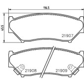 Колодки тормозные дисковые, передние, HONDA ACCORD, CIVIC VI <b>NISSHINBO NP9005</b>