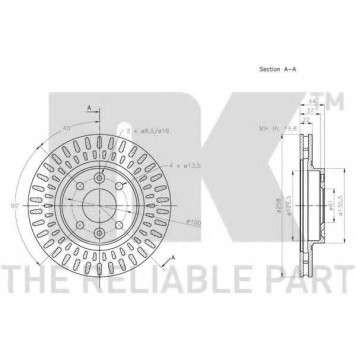 Тормозной диск NK 203996-2