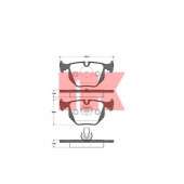 Колодки тормозные дисковые для BMW 3(E46), 5(E39), 7(E38), X3(E83), X5(E53), Z4(E85,E86), Z8(E52) / LAND ROVER RANGE ROVER(LM) <b>NK 221518 / WVA 21487/17,0</b>