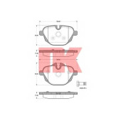 Колодки тормозные дисковые для BMW 5(F10,F11,F18), i8(I12), X3(F25), X4(F26), Z4(E89) <b>NK 221545</b>