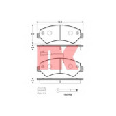 Колодки тормозные дисковые для CITROEN JUMPER / FIAT DUCATO(250,290) / PEUGEOT BOXER <b>NK 221962</b>