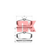 Колодки тормозные дисковые для NISSAN ALMERA(N16), PRIMERA(P10,P11,WP11) <b>NK 222254 / WVA 23093/17,2</b>