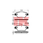 Колодки тормозные дисковые для CITROEN NEMO / FIAT 500, BRAVO, DOBLO, FIORINO, IDEA, LINEA, PANDA, PUNTO, QUBO, SIENA, STILO / LANCIA MUSA / PEUGEOT BIPPER <b>NK 222380 / WVA 23705/17</b>