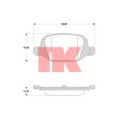 Колодки тормозные дисковые для CITROEN NEMO(AA#) / FIAT 500(312), DOBLO(119,223), IDEA(350#), PANDA(169), PUNTO(188) / LANCIA MUSA(350), YPSILON(843) <b>NK 222386</b>