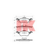 Колодки тормозные дисковые для FORD FOCUS(DAW,DBW,DFW,DNW) <b>NK 222551 / WVA 23154/19,0</b>