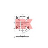Колодки тормозные дисковые для FORD ESCORT(AAL,ABL,GAL), MONDEO(BAP,BFP,BNP,GBP), SCORPIO(GFR,GGR,GNR), SIERRA(GBC,GBG) <b>NK 222552 / WVA 21560/18.8</b>