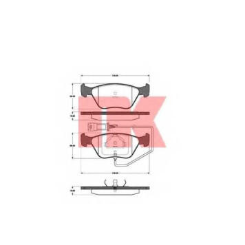 Колодки тормозные дисковые для FORD ESCORT(AAL,ABL,GAL), MONDEO(BAP,BFP,BNP,GBP), SCORPIO(GFR,GGR,GNR), SIERRA(GBC,GBG) <b>NK 222552 / WVA 21560/18.8</b>