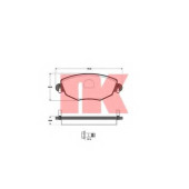 Колодки тормозные дисковые для FORD MONDEO(B4Y,B5Y,BWY) <b>NK 222553 / WVA 23279/18,0</b>