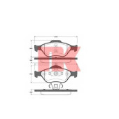 Колодки тормозные дисковые для FORD FIESTA(J3#, J5#, JA#, JB#, JD#, JH#, JV#), FUSION(JU#), KA(RB#), PUMA(EC#), STREET KA(RL2) / MAZDA 2(DY) <b>NK 222557 / WVA 23202/18.6</b>