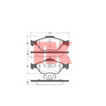 Колодки тормозные дисковые для FORD FIESTA(J3#, J5#, JA#, JB#, JD#, JH#, JV#), FUSION(JU#), KA(RB#), PUMA(EC#), STREET KA(RL2) / MAZDA 2(DY) <b>NK 222557 / WVA 23202/18.6</b>