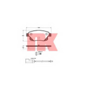 Колодки тормозные дисковые для FORD TRANSIT CONNECT(P65#,P70#,P80#), TRANSIT TOURNEO, TRANSIT <b>NK 222565</b>