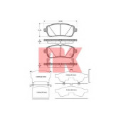 Колодки тормозные дисковые для DAIHATSU MATERIA(M4#), SIRION(M3#) / FORD B-MAX(JK), FIESTA, TOURNEO COURIER / MAZDA 2(DE) / SUZUKI SWIFT(FZ,NZ) <b>NK 222573</b>