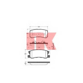 Колодки тормозные дисковые для CHRYSLER SEBRING / CITROEN C-CROSSER / JEEP COMPASS, PATRIOT / LANCIA FLAVIA / MITSUBISHI ASX, GRANDIS, LANCER, OUTLANDER, PAJERO / PEUGEOT 4007, 4008 <b>NK 223025 / WVA 23582/15,5</b>