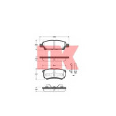Колодки тормозные дисковые для CHRYSLER SEBRING / JEEP COMPASS, PATRIOT / MITSUBISHI LANCER, OUTLANDER / OPEL ASTRA <b>NK 223027 / WVA 24014</b>