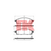 Колодки тормозные дисковые для MITSUBISHI L 200(KA#T,KB#T,KJ#,KK#,KL#), PAJERO(K90,KG#,KH#) <b>NK 223033</b>