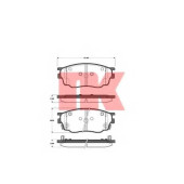 Колодки тормозные дисковые для MAZDA 6(GG,GY) / SAAB 9-3(YS3F), 9-3X / VOLVO C70 <b>NK 223244</b>