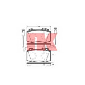 Колодки тормозные дисковые для MERCEDES C, CLK, CLS, E, M, S, SL, SLK / PEUGEOT 3008 <b>NK 223347 / WVA 23271</b>