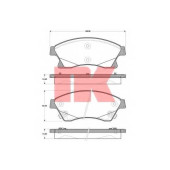 Колодки тормозные дисковые для CHEVROLET AVEO(T300), CRUZE(J300,J305,J308) / OPEL ASTRA GTC J, ASTRA, ZAFIRA(P12) <b>NK 223644</b>