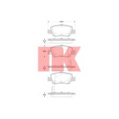Колодки тормозные дисковые для TOYOTA AURIS(ADE15#, ADE18#, NDE15#, NDE18#, NRE15#, NZE18#, ZRE15#, ZRE18#, ZWE18#, ZZE15#), COROLLA(E15#, NDE18#, NRE18#, ZRE17#, ZRE18#) <b>NK 224586</b>