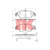 Колодки тормозные дисковые для AUDI A4(8K2, 8K5, 8KH, B8), A5(8F7, 8T3, 8TA), A6(4G2, 4G5, 4GC, 4GD, 4GH, 4GJ, C7), A7(4GA, 4GF), Q5(8R) <b>NK 2247107</b>