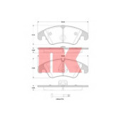 Колодки тормозные дисковые для AUDI A4(8K2, 8K5, 8KH, B8), A5(8F7, 8T3, 8TA), Q5(8R) / VW TRANSPORTER(7E, 7EB, 7EF, 7EG, 7EJ, 7HB, 7HF, 7HJ) <b>NK 224797</b>