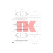 Колодки тормозные дисковые для INFINITI EX, FX, G, M, M35, M37, M45, Q50, Q60, Q70, QX50 / NISSAN CUBE, ELGRAND, JUKE, LEAF, MURANO, NV200 / EVALIA, NV200, PATHFINDER, PULSAR, SENTRA, TEANA / SUZUKI GRAND VITARA <b>NK 225221</b>