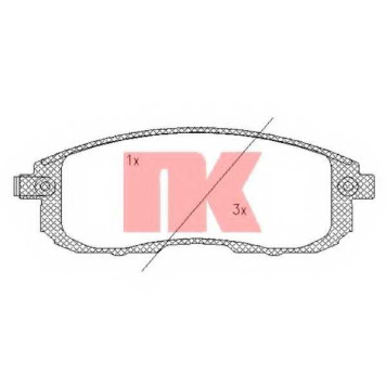 Колодки тормозные дисковые для SUZUKI SX4(EY,GY) <b>NK 225222</b>