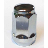 Гайка колесная 12х1,5х35 ключ на 19 закрытая с выступом конус хром (Toyota/Mitsubishi)