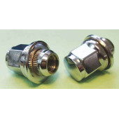 Гайка колесная 12х1,5х37,5 ключ на 21, с шайбой 18,5мм, хром (Toyota/Mitsubishi)