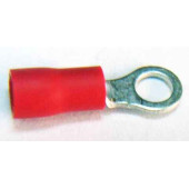 Клемма кольцевая 4мм с изоляцией красная (сечение до 1,5мм2)
