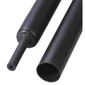 Кембрик термоусадочный клеевой 3.0/1.0мм черный 25см