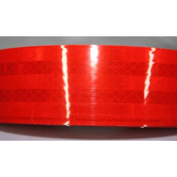 Лента светоотражающая красная евростандарт ширина 5см кратно 1м 