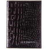 Бумажник водителя кожаный черный крокодил