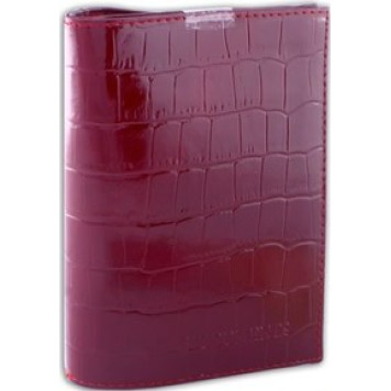 Бумажник водителя кожаный бордовый крокодил-1