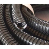 Трубка гофрированная d 9.8мм для изоляции проводов разрезная (цена за 1м) черная