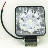 Фара противотуманная светодиодная 9LED 27W квадратная MINI ((85х85х23мм) PR-1084 