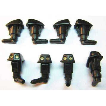 Форсунка омывателя (жиклер) 2-дырая на защелке боковой штуцер-1