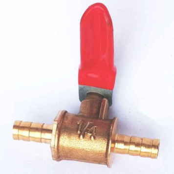 Кран шаровый универсальный под шланг 6мм-4