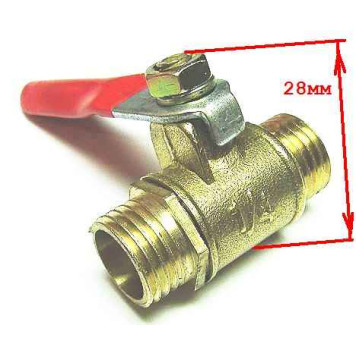 Кран шаровый универсальный резьба 1/4 наружняя-наружняя-1