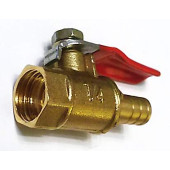 Кран шаровый универсальный резьба 1/4 внутренняя-под шланг 8мм