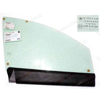 Стекло передней левой двери опускное ВАЗ 2180 Vesta атермальное <b>Sisecam 4167109</b>, Турция