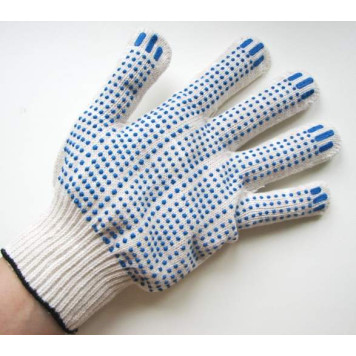 Перчатки х/б с напылением-1