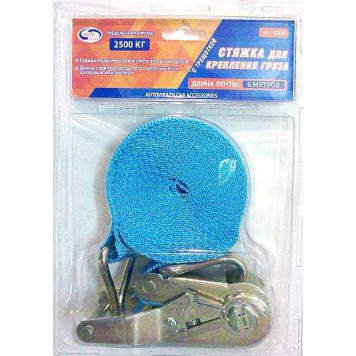 Стяжка для груза 38мм х 6м, 2500кг AUTOVIRAZH AV-5006 
