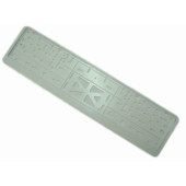 Рамка номерного знака без надписи белая с защелкой